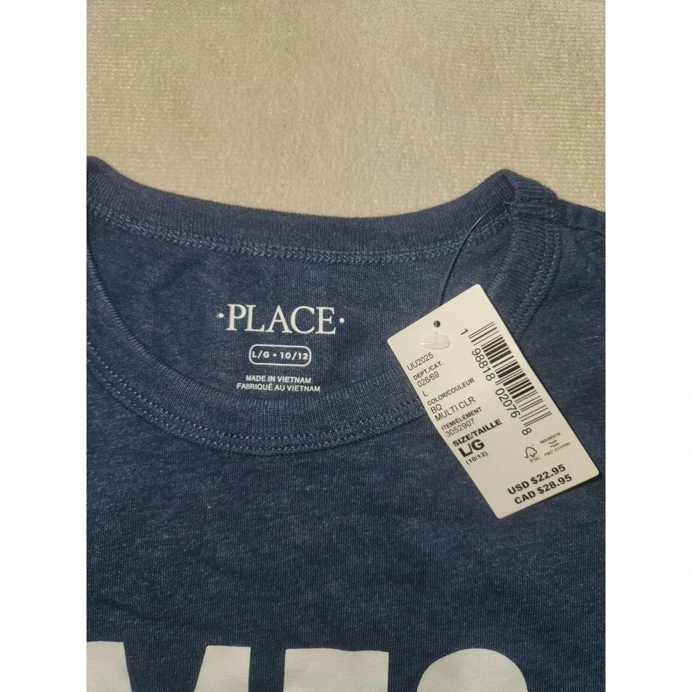 NWT The Childrens Place Tshirt Boys L 10/ 12 Me? Sus? Never. Graphic Tee